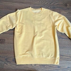 Brandy Melville yellow honey crewneck